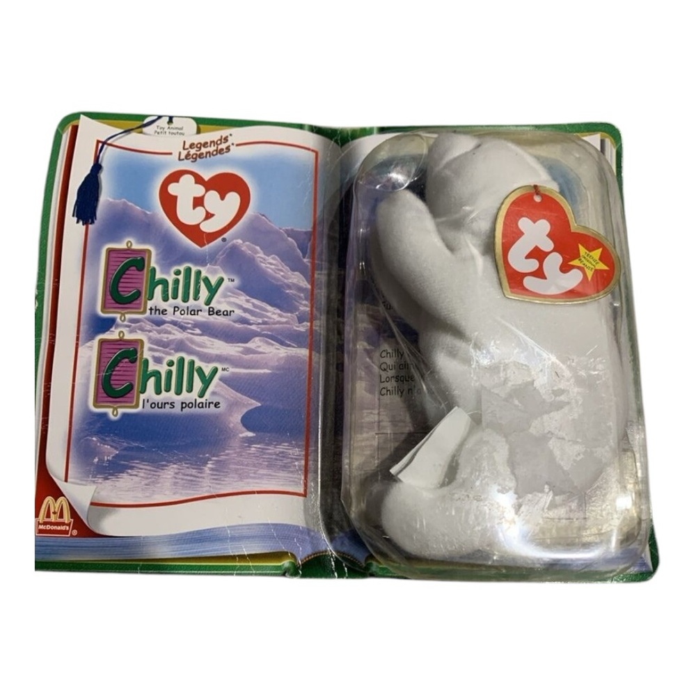 Retired Rare Ty Beanie Baby Chilly the Polar Bear McDonald's Legends
